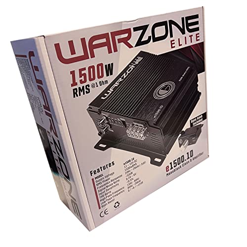 Gravity Audio E1500.1D Warzone 1500W True RMS Car Amplifier Class D Amp 1/2/4 Ohm Stable with Remote Sub Control Gravity Audio E1500.1D Warzone 1500W True RMS Car Amplifier Class D Amp 1/2/4 Ohm Stable with Remote Sub Control